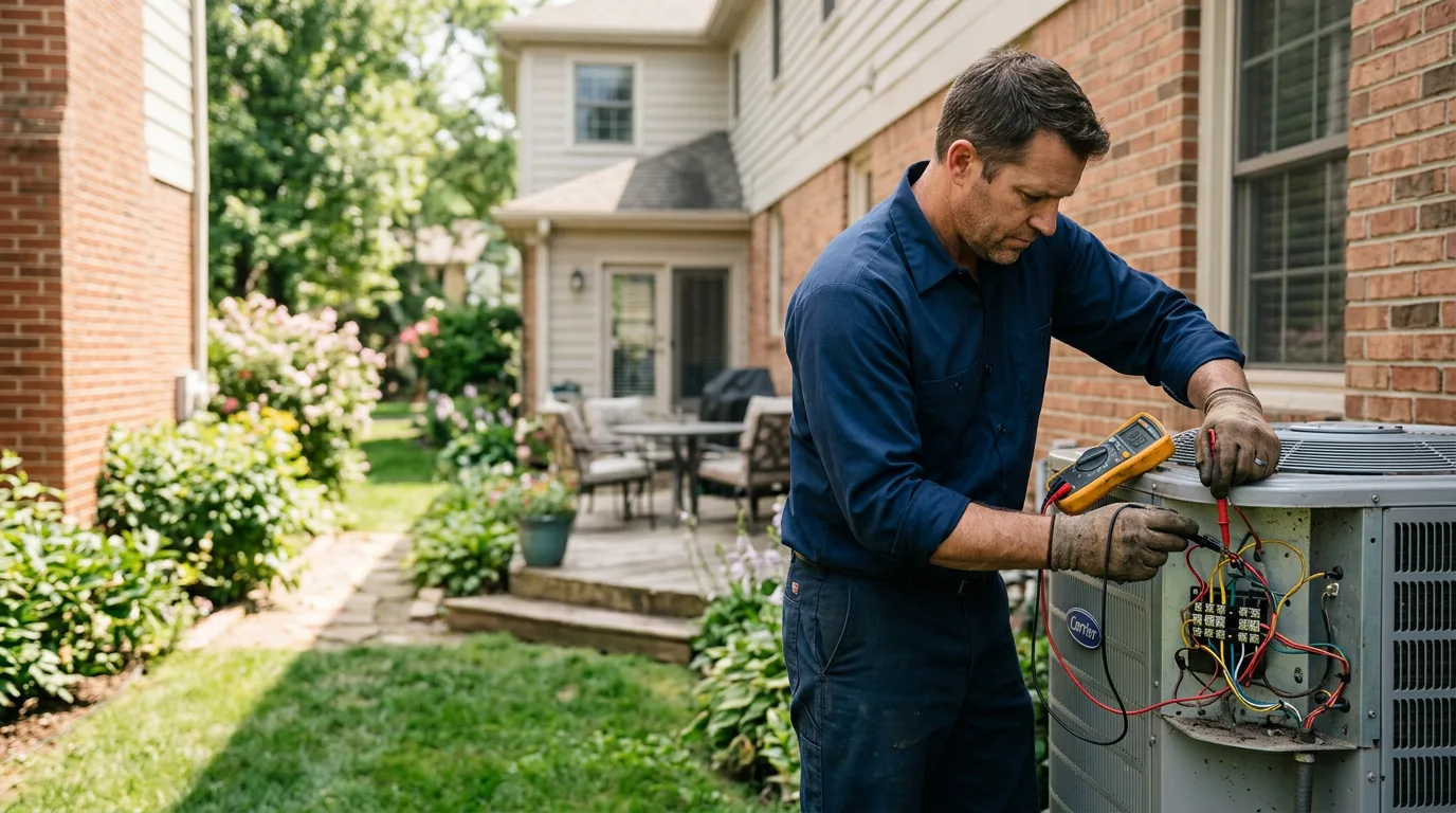 HVAC technician working near Stacyville, IA